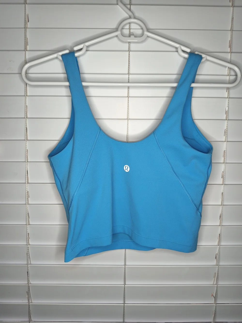 Lululemon Align Tank Top Poolside Bright Blue Built-in Bra Size 4 Yoga Gym EUC